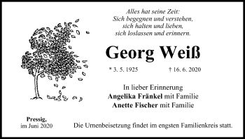 Anzeige von Georg Weiß von MGO