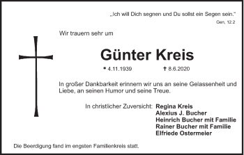 Anzeige von Günter Kreis von MGO
