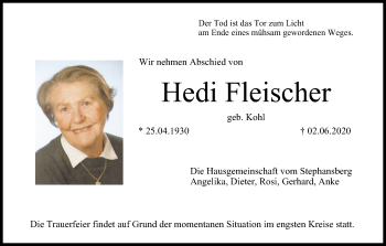 Anzeige von Hedi Fleischer von MGO