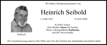 Anzeige von Heinrich Seibold von MGO