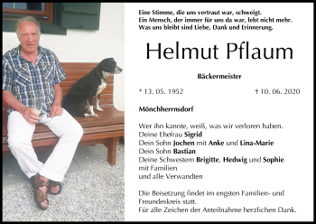 Anzeige von Helmut Pflaum von MGO