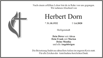 Anzeige von Herbert Dorn von MGO
