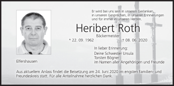 Anzeige von Heribert Roth von MGO