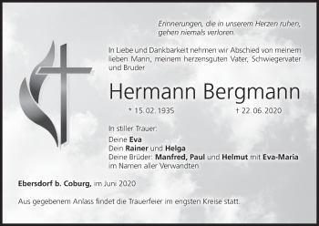 Anzeige von Hermann Bergmann von MGO