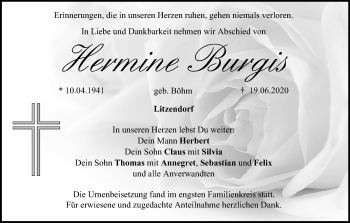 Anzeige von Hermine Burgis von MGO