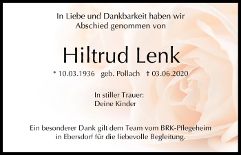 Anzeige von Hiltrud Lenk von MGO