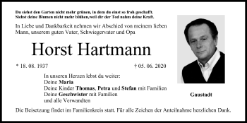 Anzeige von Horst Hartmann von MGO