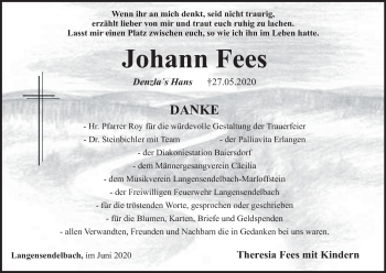 Anzeige von Johann Fees von MGO