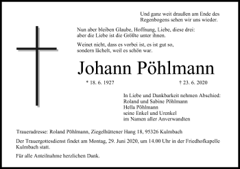 Anzeige von Johann Pöhlmann von MGO