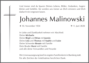 Anzeige von Johannes Malinowski von MGO