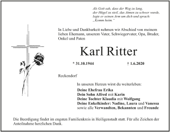 Anzeige von Karl Ritter von MGO