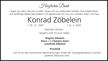 Anzeige von Konrad Zöbelein von MGO