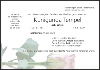 Anzeige von Kunigunda Tempel von MGO