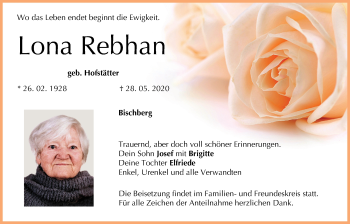 Anzeige von Lona Rebhan von MGO