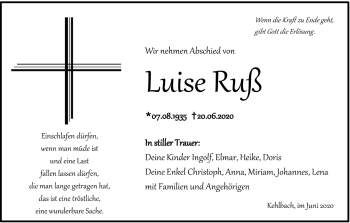 Anzeige von Luise Ruß von MGO