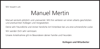 Anzeige von Manuel Mertin von MGO