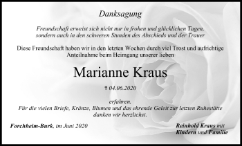 Anzeige von Marianne Kraus von MGO