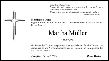 Anzeige von Martha Müller von MGO