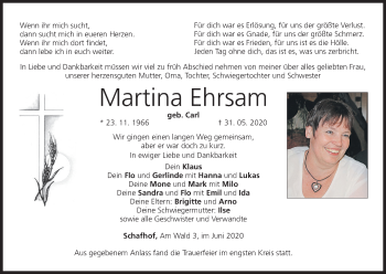 Anzeige von Martina Ehrsam von MGO