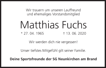 Anzeige von Matthias Fuchs von MGO