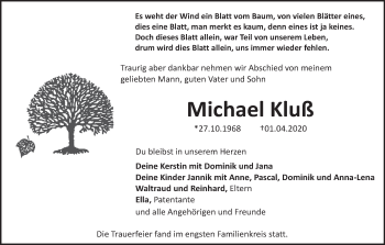 Anzeige von Michael Kluß von MGO