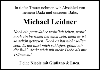Anzeige von Michael Leidner von MGO