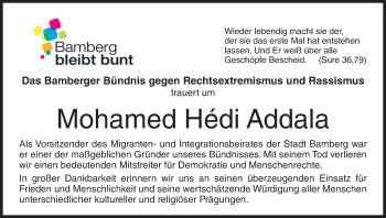 Anzeige von Mohamed Hédi Addala von MGO