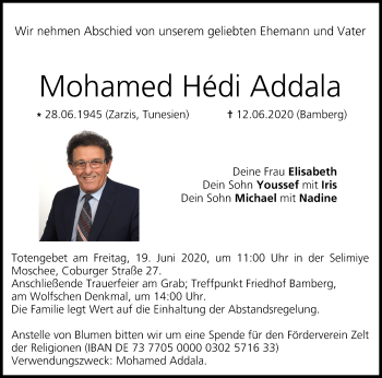 Anzeige von Mohamed Hédi Addala von MGO