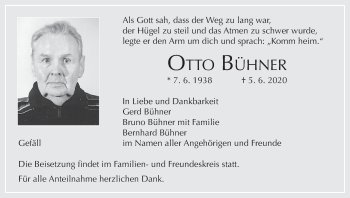 Anzeige von Otto Bühner von MGO