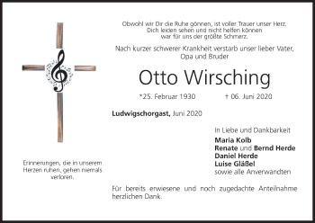 Anzeige von Otto Wirsching von MGO
