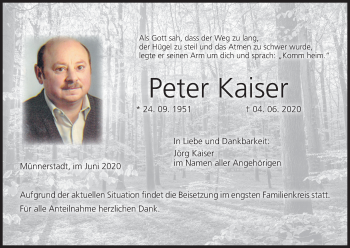 Anzeige von Peter Kaiser von MGO