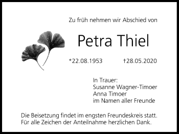 Anzeige von Petra Thiel von MGO