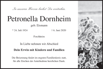 Anzeige von Petronella Dornheim von MGO