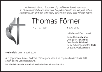 Anzeige von Thomas Förner von MGO