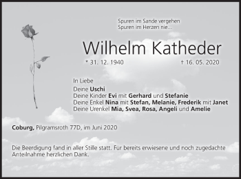 Anzeige von Wilhelm Katheder von MGO