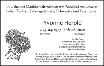 Anzeige von Yvonne Herold von MGO
