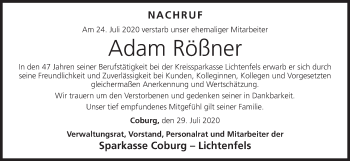 Anzeige von Adam Rößner von MGO