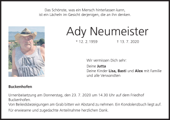 Anzeige von Ady Neumeister von MGO