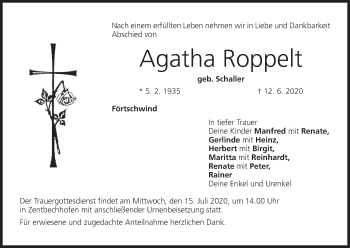 Anzeige von Agatha Roppelt von MGO