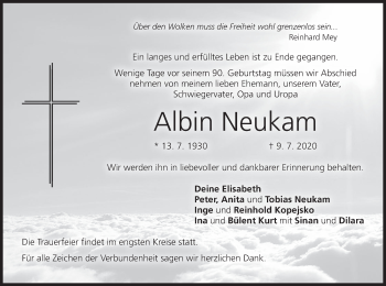 Anzeige von Albin Neukam von MGO