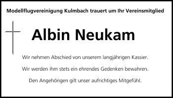 Anzeige von Albin Neukam von MGO