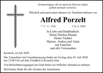 Anzeige von Alfred Porzelt von MGO