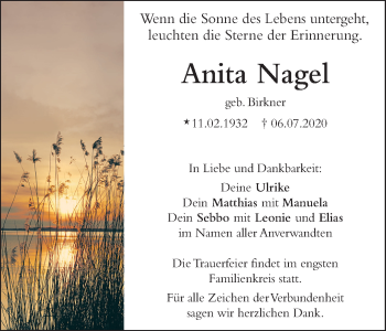 Anzeige von Anita Nagel von MGO
