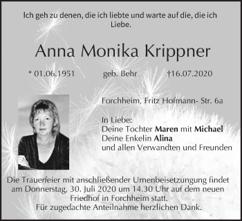 Anzeige von Anna Monika Krippner von MGO
