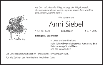 Anzeige von Anni Siebel von MGO