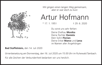 Anzeige von Artur Hofmann von MGO
