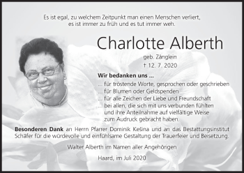 Anzeige von Charlotte Alberth von MGO