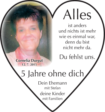 Anzeige von Cornelia Durgut von MGO
