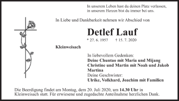 Anzeige von Detlef Lauf von MGO