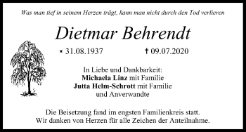 Anzeige von Dietmar Behrendt von MGO